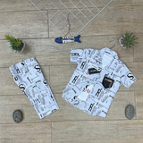 Infant Baby Fit White Printed Suit